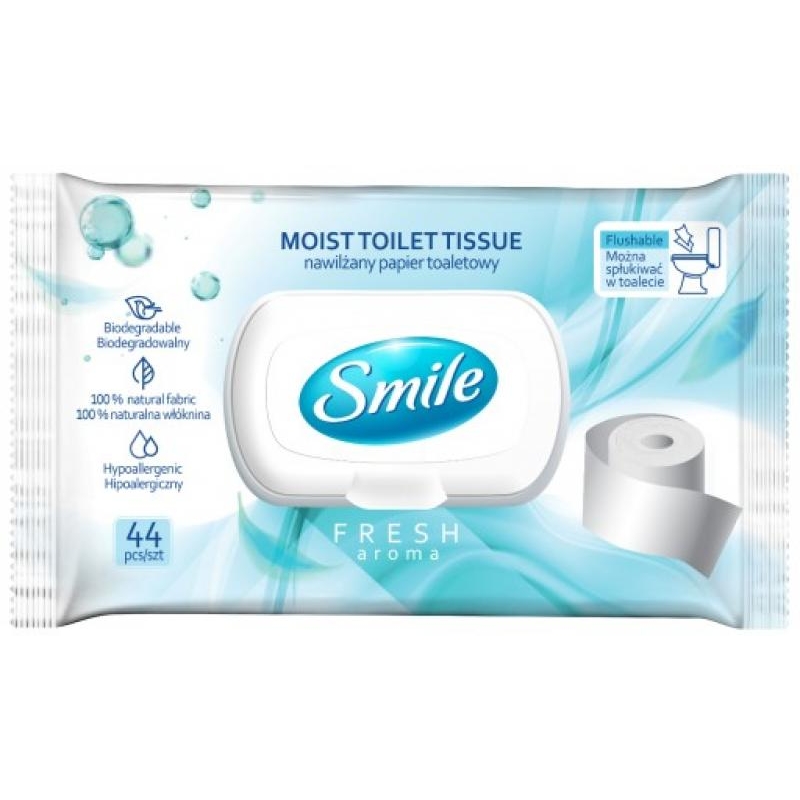 Smile Fresh wet toilet paper for adults 44 pcs. ➢ Products of Biosphere  Corporation