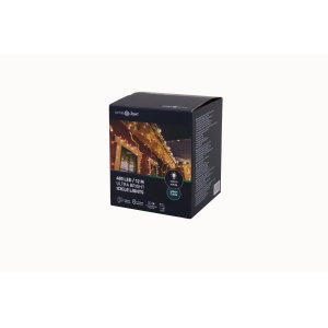 Prime Light icicles light chain, warm white, 480 LED 12m + wire 5m