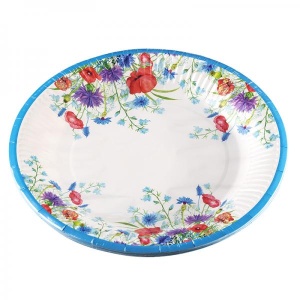 Papptaldrikud 18cm, 10tk, Suvelilled