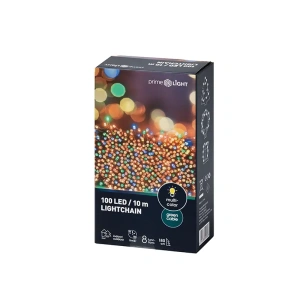 Prime Light valoketju 100 LED, 10m + 5m kaapeli