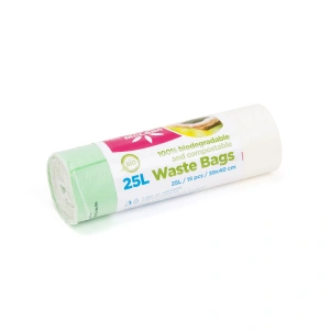 McLean biolagunevad nööriga prügikotid, 25l, 15tk/rull