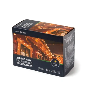 Prime Light valguskett jääpurikad 240LED, 3m, värviline, katkine pakend