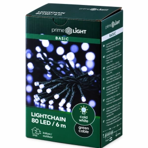  54 Prime Light BASIC LED string light, 80 LEDs, 6 m, cool white