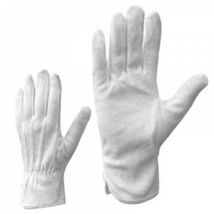 McLean Cotton gloves with PVC mini dotted palm, white S
