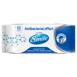 Smile antibakteriaalsed niisked salvrätikud, pantenool, 60tk