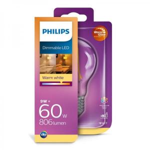 Philips LED лампа A60 9W E27 806lm 2700K 15000ч филамент диммируемая 