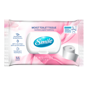 Smile wet toilet paper, Sensitive, 44pcs