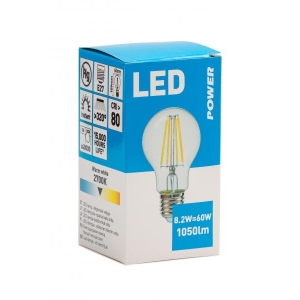  LED лампа A60, E27 1050lm, филамент