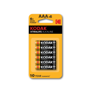 Kodak XTRALIFE alkaline AAA battery, (4+2)
