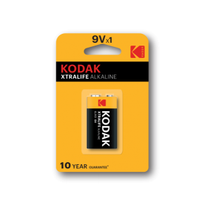 Kodak XTRALIFE alkaline 9V battery, 1pcs