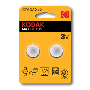 Kodak Max lithium CR1632, 2pcs