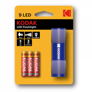 Kodak 9-LED taskulamp+ 3 AAA, sinine