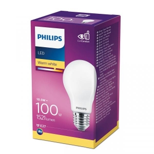 Philips LED lamp A60 10,5 E27 1521lm 827 15000h matte glass