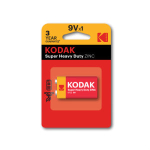 Kodak carbon zinc 9V battery, 1pcs