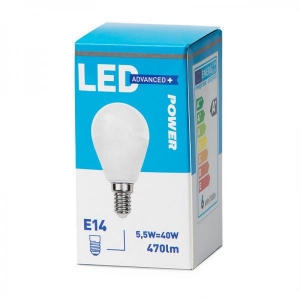 LED lamp golf P45 470LM E14, Power 