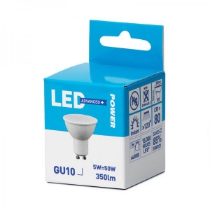 LED-lamppu GU10 5W 350lm 120⁰