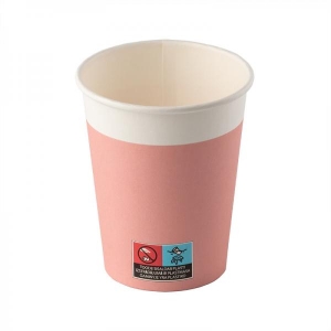 Smile paper cups 240ml, 10tk, Coral
