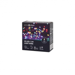 Light wire 20 LED warm multicolor, 2m. 