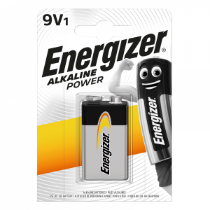 Energizer, 9V (6LR61) Power, alkaliparisto