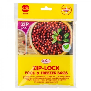 Elise Zip-lock storage bags 0,5L, 25pcs