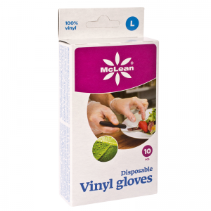 McLean Disposable  Vinyl gloves 10 pcs, L