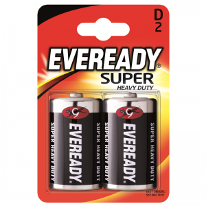 Eveready Super Heavy Duty D (R20) battery, 2 pcs/bl