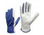 McLean Grey elastic nylon work gloves, palm coated polyurethane, in a plastic bag with hanger, M