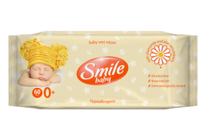 Smile antibakteriaalsed niisked salvrätikud, pantenool, 60tk