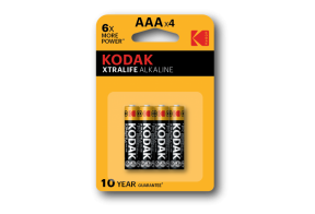 Щелочные батарейки AAA, 4 шт/уп