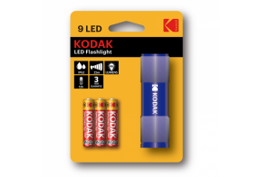 Kodak 9-LED taskulamp+ 3 AAA, punane