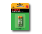 Kodak rechargeable Ni-MH AA battery 650mAh. 2pcs
