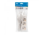 Extension cord 5,0m 3 sockets white 1mm
