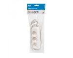 Extension cord 1,5m 3 sockets, white 1,5mm