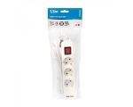 Extension cord 3,0m 3 sockets white 1mm