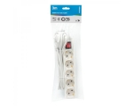 Extension cord 1,5m 5 sockets white 1,5mm